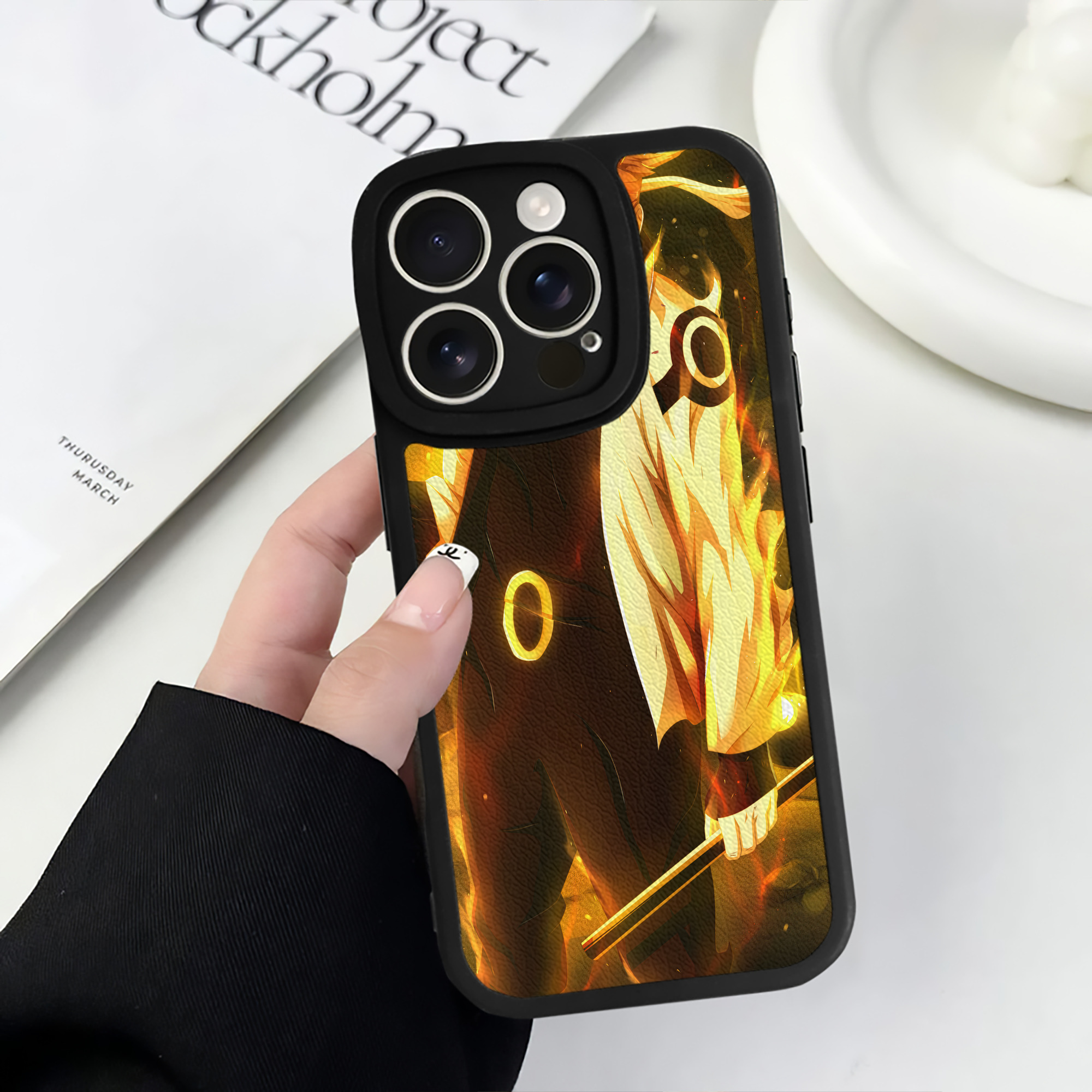 （画像用） NARUTO -ナルト- NARUTO -ナルト- 疾風伝 【iPhone 16シリーズ対応】シリコンスマホケース（レザー調） 材質：シリコン